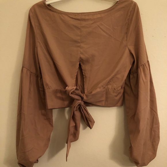 Cast Your Tie Over it Crop Top - Picture 2 of 3